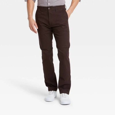 Goodfellow & Co Men's Mid Rise Slim Leg Slim Straight Chino Pants