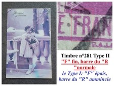 Carte 1933 Timbre France Type Paix 40c n°281 II seul : cote 65 euros