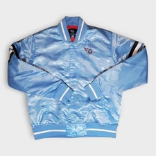 Tennessee Titans 22nd Element Blue Satin Bomber Jacket Size L Limited Edition