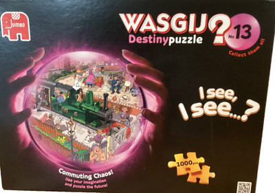 Wasgij Destiny 1000 pc #13 Commuting Chaos 2013, jigsaw puzzle Rare Vintage