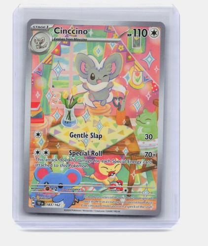 Cinccino 183/162 Illustration Rare Temporal Forces Pokemon Holo Near Mint
