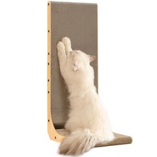 32.7 Inch L Shape Cat Scratcher Scratch Pad Wall Mount Cardboard Extra Large