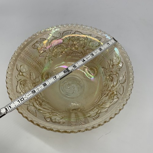 Imperial Glass - Carnival Glass Bowl - Lustre Rose - 11" - Picture 7 of 8