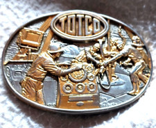 Rare Vintage 1982 Totco 24K GP Oil Gas Services Belt Buckle 300