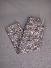 Talbots Womens Pants 8P Petite Multicolor Perfect Crop Paisley Flat Front Casual