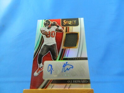 OJ Howard Select 2021 Autograph Auto Materials Jersey Prizm