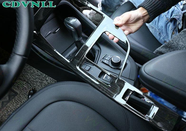  LED　エントランス・カバー　純正 ドアシルプレート　 X1 F48 For BMW X1 F48 2016-2021 Black Wood Grain Central Console Gear