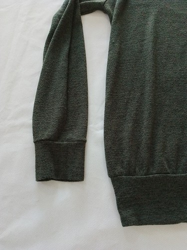 Pull homme signature taille M/L manches longues col ras du cou bas vert 22695 - Photo 2/13