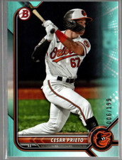 2022 Bowman Draft Aqua #BD133 Cesar Prieto /199