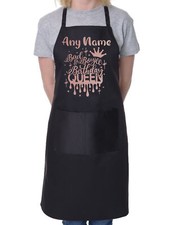 Personalised Apron Bad & Boujee Birthday Queen Any Name Funny Gift