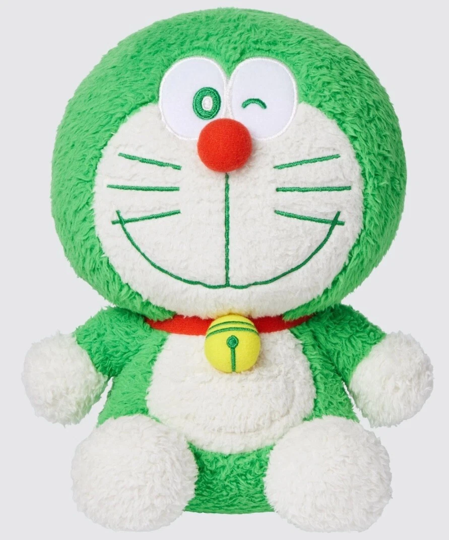 Doraemon Sustainability Mode Plush Doll Green Stuffed Toy 2023 JAPAN