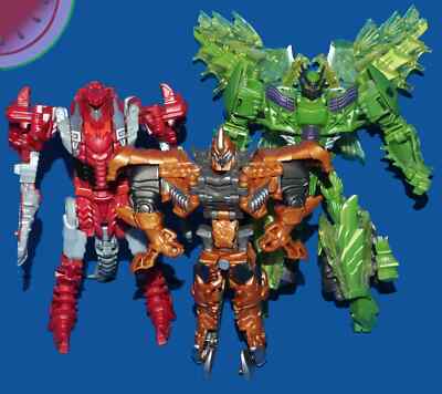 TRANSFORMERS Lot AGE OF EXTINCTION Grimlock Snarl Scorn for Parts Pieces Repair