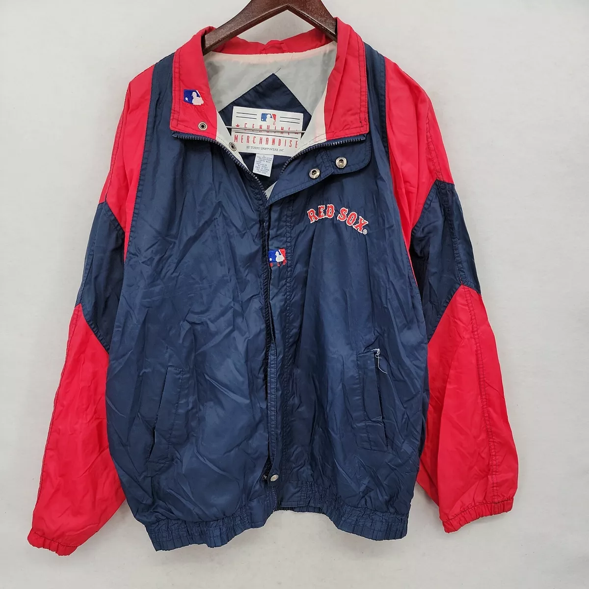Navy and red jacket sale