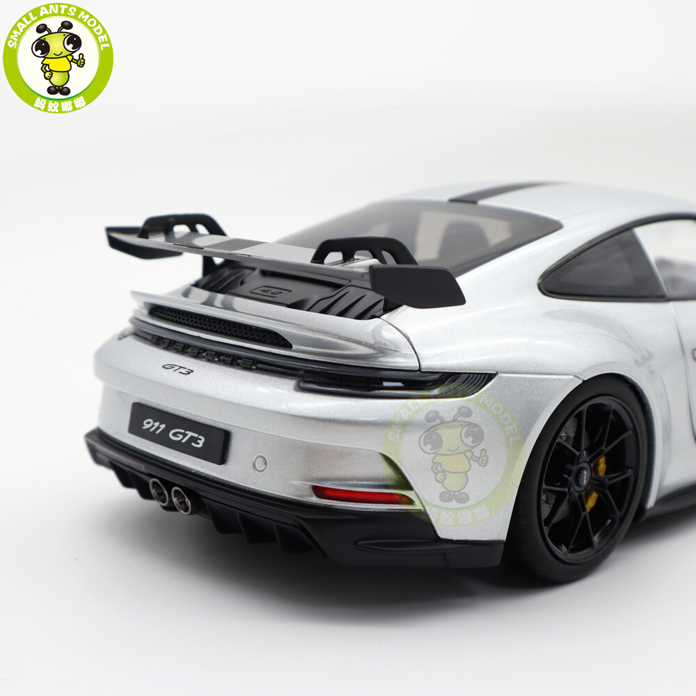 1/18 Porsche 911 992 GT3 2021 Norev 187317 Silver Black Strips
