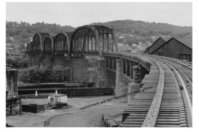 B&O Railroad Bridge PHOTO Baltimore and Ohio Benwood West Virginia Track View