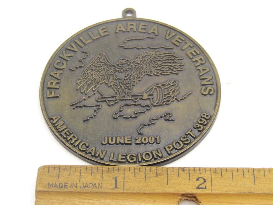 Frackville Area Veterans American Legion Medal Pendant Post 398 2001 eBay
