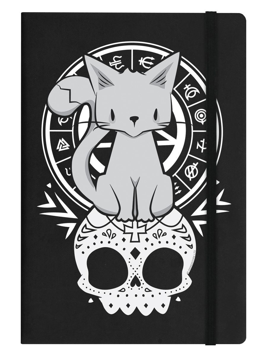 Notebook Kitten Of The Night A5 Hard Cover Black 14x21cm