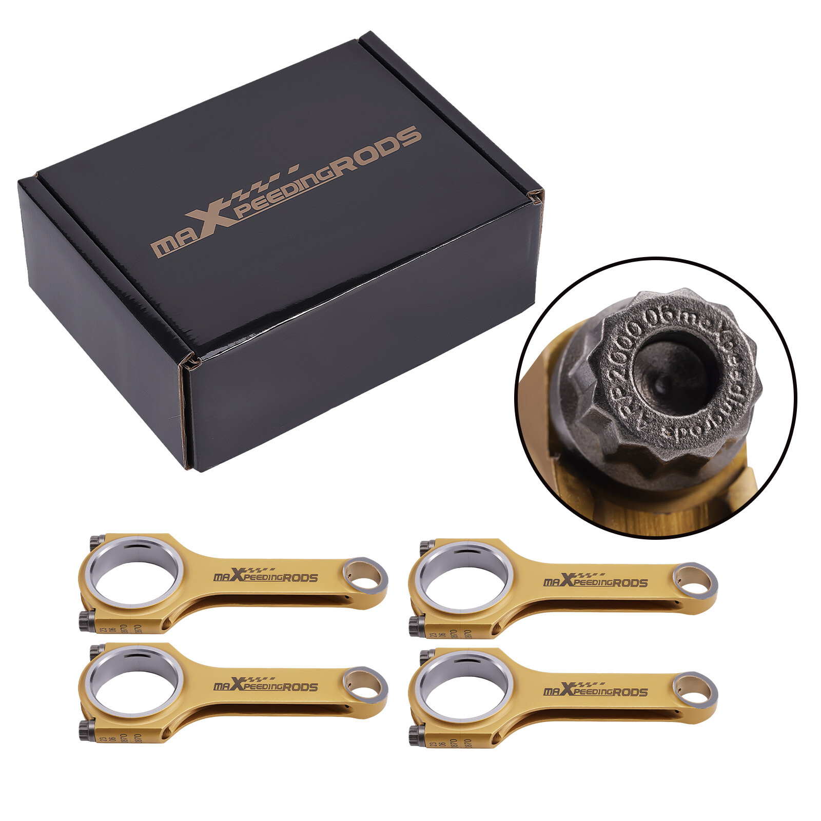 Titanizing H Beam Connecting Rods for VW Golf Jetta MK III V 1.9L ARP 5.669""