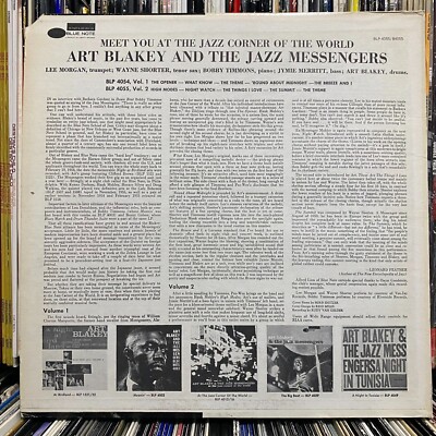 ART BLAKEY - MEET YOU AT THE JAZZ CORNER OF THE WORLD (VINYL LP
