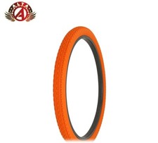 ALTA BICYCLE WIRE BEAD CRUISER TIRE 26 x 2.125 ORANGE HEAVY DUTY DIAMOND TREAD.