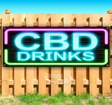 CBD Drinks Advertising Vinyl Banner Flag Sign Many Sizes Available USA Edibles