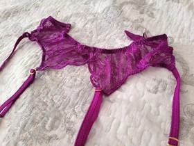 Agent Provocateur Knickers Love Orchid Suspender Garter Belt Size 3 NEW