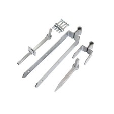 Adjustable Field Gate Hinges 18” Double Strap Galvanised Garden Shed Door Kit