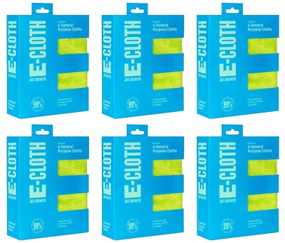 6x E-Tuch Allzweck Mikrofaser Haushaltsreinigungstuch 4er-Pack - sortiert