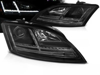 Scheinwerfer Paar Audi TT 8J 2006-2010 Daylight LED Schwarz Halogen