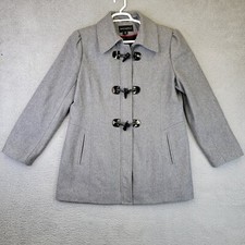Metaphor Women’s Jacket Extra Large Gray Full Zip Button Wool Midi Pea Coat