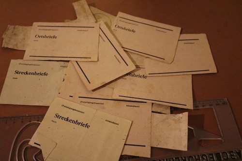 alte Papierabschnitte mit Orte - Bahnpostamt 16 - Postamt ??? - Bild 4 von 4