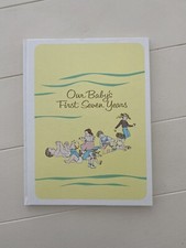 Gibson Baby Book First Seven Years Yellow 9x11.5 Album Scrapbook w/ Box 70s NEW