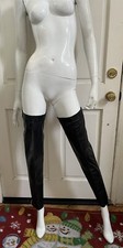 JAS MB NEW Vintage'90's RARE Black Leather Zippered Chaps O/S