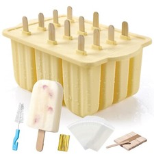 Popsicles Molds, MEETRUE 12 Pieces Silicone Popsicle Molds Easy-Release BPA-f...