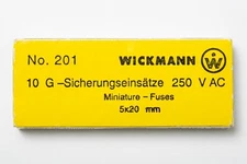 Fuse Wickmann 315mA, 5 x 20 mm, 250 VAC, Medium Time Delay, No. 201, Box of 10