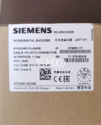 1PCS Siemens encoder 6FX2001-3CC50 New fedex or DHL