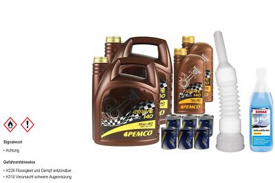 12L PEMCO Motoröl iDRIVE 140 15W-40 API SL/CF inkl. Additiv Auslaufschlauch