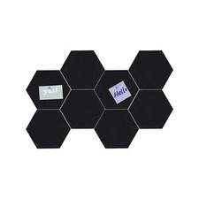 8 Pcs Hexagon Felt Bulletin Board Tiles Self Adhesive Felt Pin Board Wall Til...
