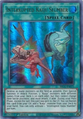 INTERRUPTED KAIJU SLUMBER *** ULTRA RARE 1ST EDITION BROL-EN075 MINT YUGIOH!  | eBay
