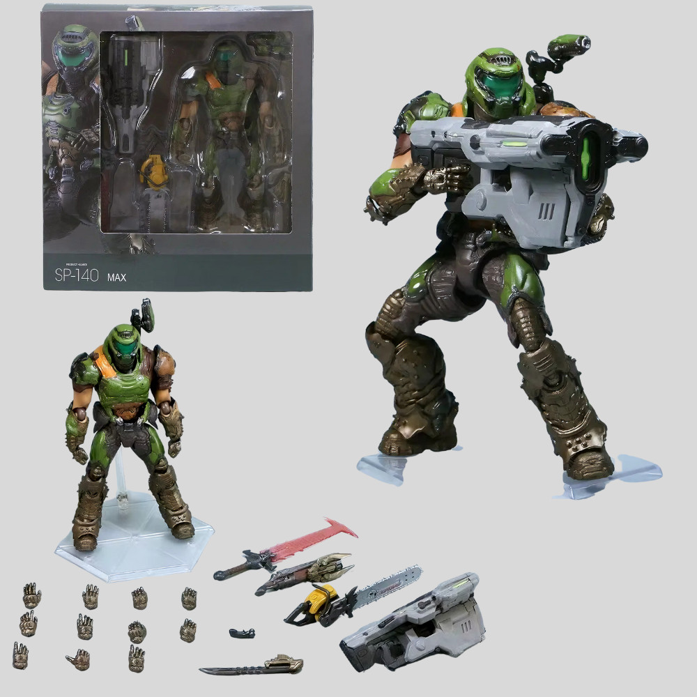 doom eternal ソフビフィギュア New Doom Slayer Eternal Action Figure 16cm | Movable Anime