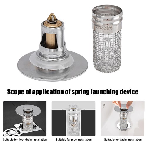 2 Pack New Bathroom Sink Stopper Hair Catcher, Bathroom Pop Up Sink Drain Filter - Picture 2 of 15