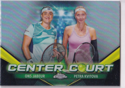 Topps Chrome 2024 Tennis No. CCC-JK Ons Jabeur Petra Kvitova Center Court