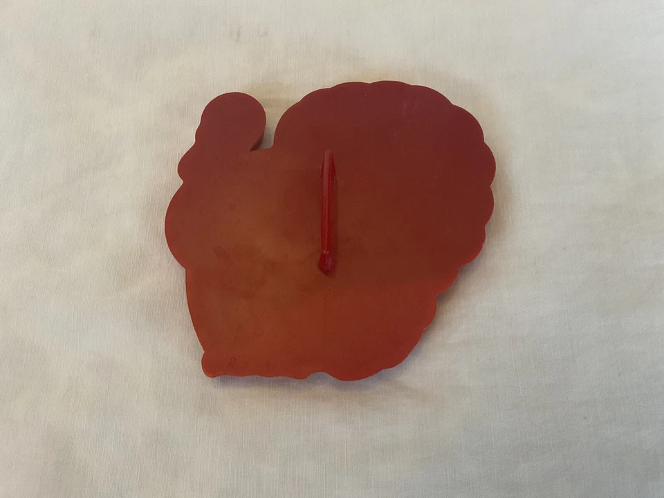 Vintage Tupperware Red Plastic Cookie Cutter With Handle Thanksgiving Turkey - Image 2 of 4