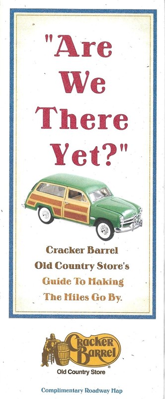 Cracker Barrel store location map 8/01 (2001)