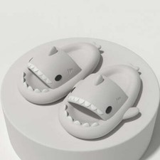 Gray Shark Kids Sliders Pool Water Non Slip Kids Size Sandals