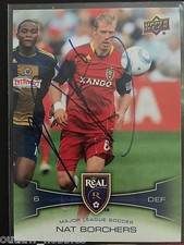 Real Salt Lake Nat Borchers Autographed 2012 Upper Deck UD MLS Card