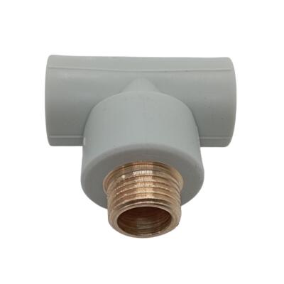 PPR Fittings: T-Stück mit AG 20*20 mm * 1/2''. Rohr Schweißtechnik PP-R.