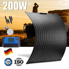 200W Flexible Solar Panel Kit Portable Power Mono Camping Home RV Battery Charge