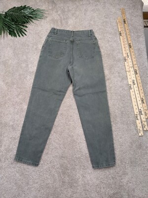 Vintage Wrangler Jeans Womens 10x30 10 30 Green High Rise Tapered Leg Cotton 90s