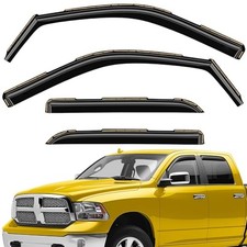 Extra Durable Window Deflectors in-Channel Window Visors For Dodge RAM 09-18